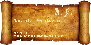 Machala Jonatán névjegykártya